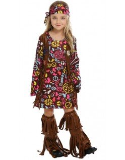 Fred & Kærlighed Hippie Kostume Til Børn