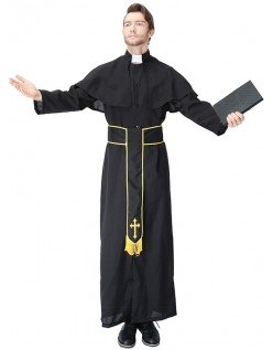 Voksen Kardinal Præste Kostume Til Mænd