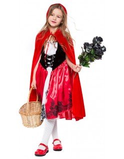 Halloween Lille Rødhætte Kostume til Børn