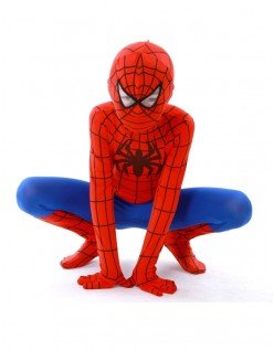 Klassisk Lycra Spiderman Kostume Til Børn Rød