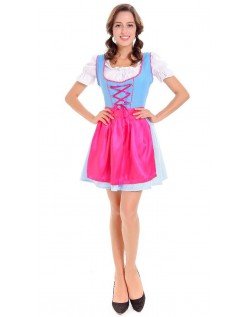 Dirndl Tyrolerkjole Oktoberfest Kostume Rosa